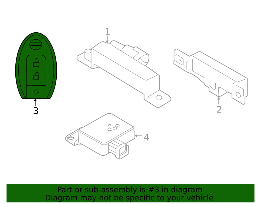 Genuine Nissan Keyless Entry Transmitter 285E3-5MR1E