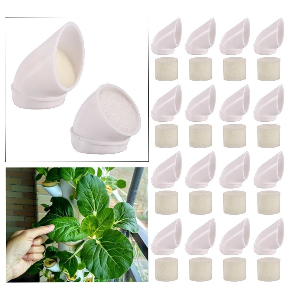 100PCS DIY Set Hydroponic Pot Vertical Tower Growing System Soilless Farm Device