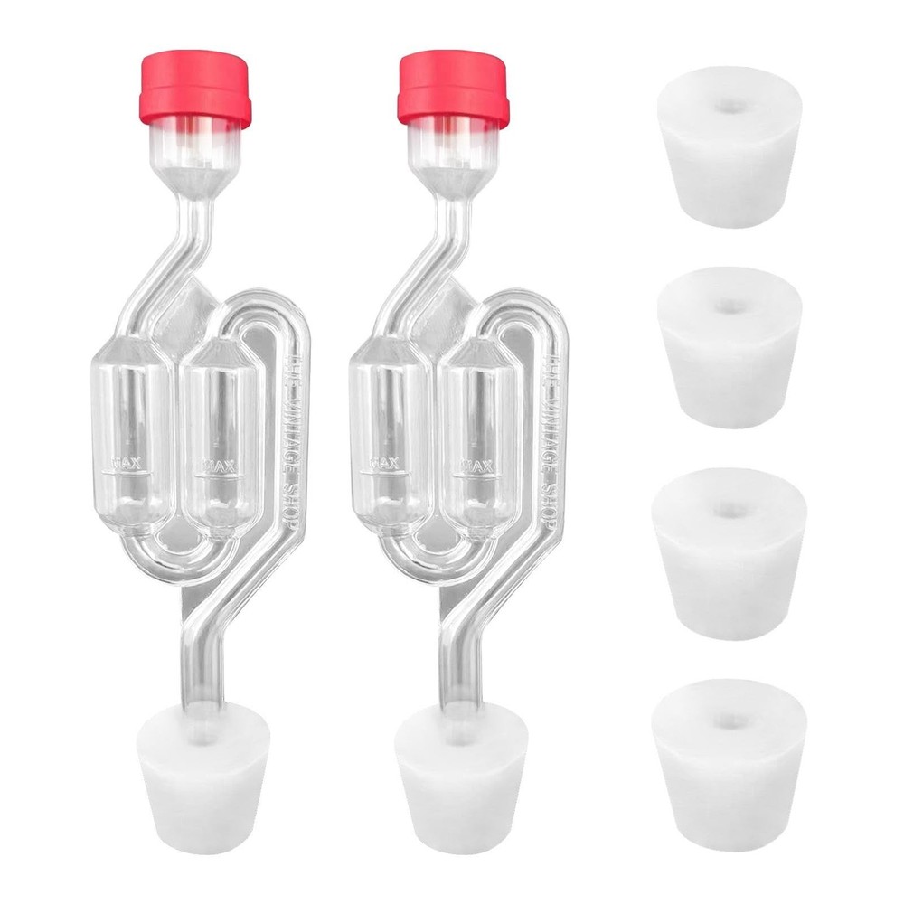 2pcs Fermentation Airlock, Brewing Airlock Plastic, Fermentation Valve Bubble...