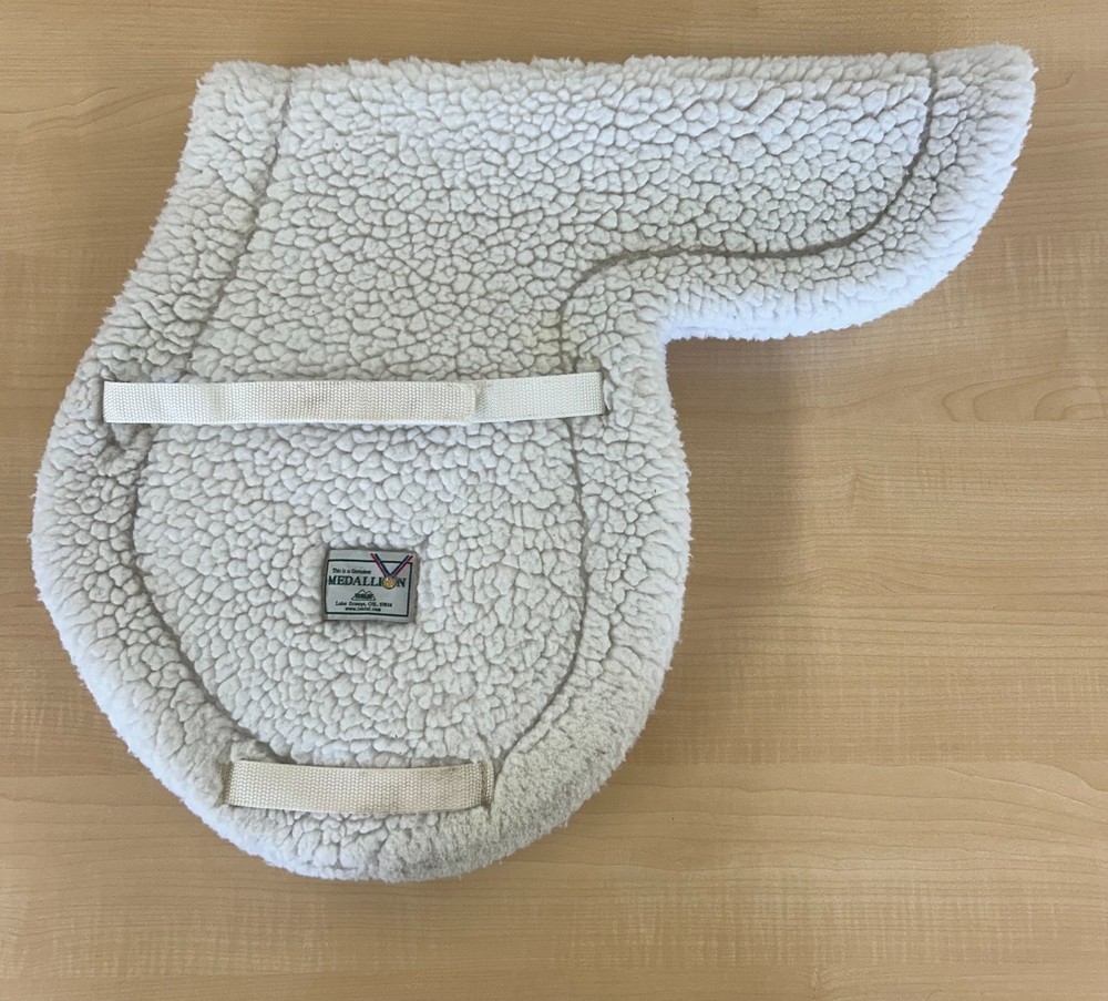 White Medallion English Saddle Pad