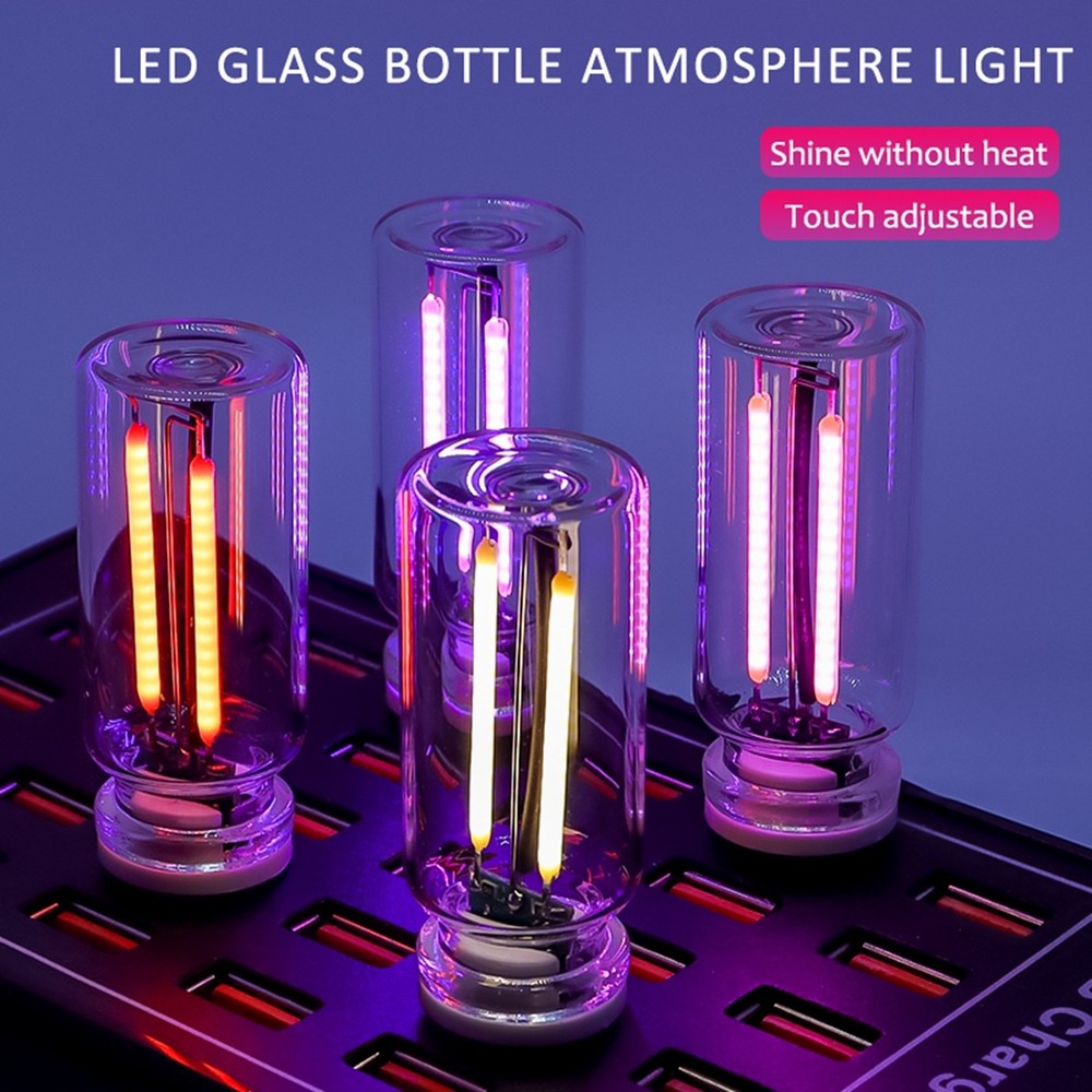 Touch Control Car USB LED Green Light Atmosphere Night Light Dimmable New