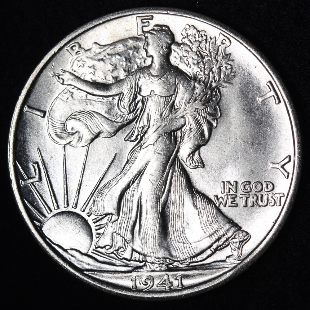 BU 1941-S Walking Liberty SILVER Half Dollar UNCIRCULATED UNC MS