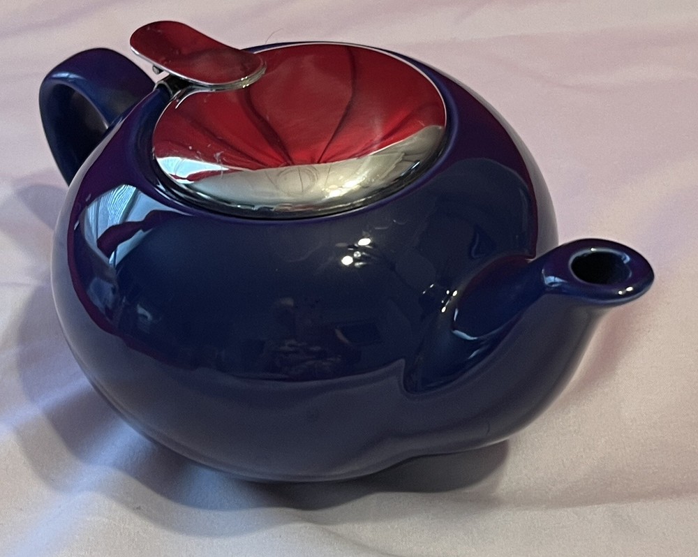 Certified International Colbalt Blue Teapot