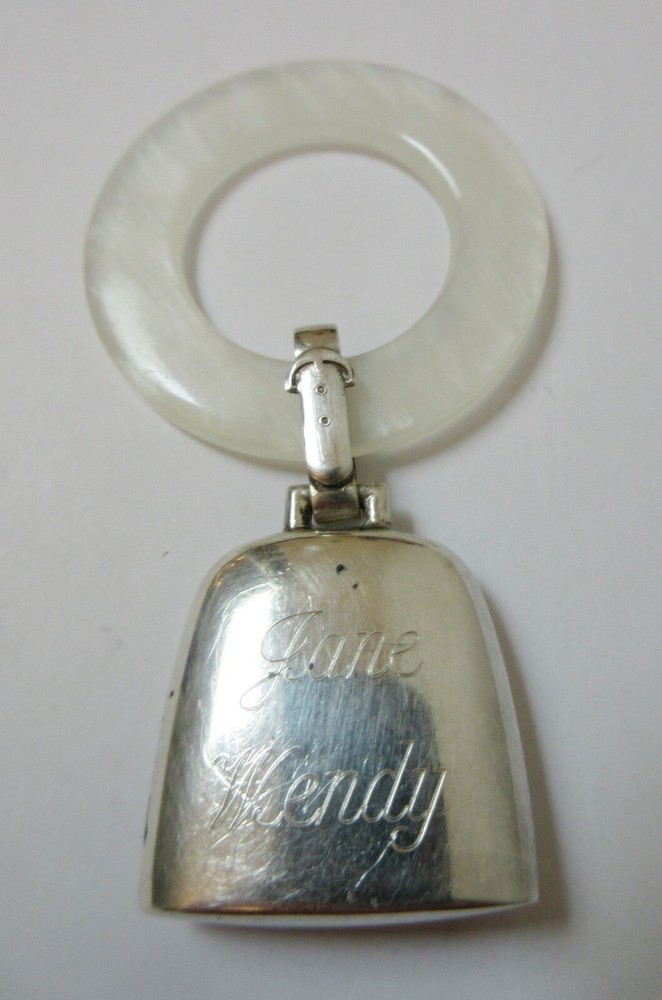 Vintage Web Sterling Silver Rattle "Jane Wendy"