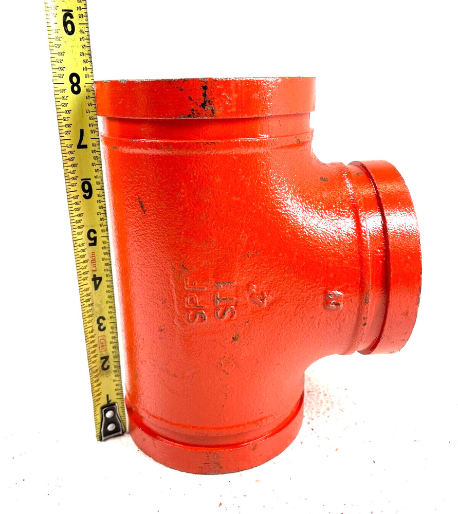 SPF Style ST-1 Straight Tee 4" Grooved End IPS Pipe Size Fitting