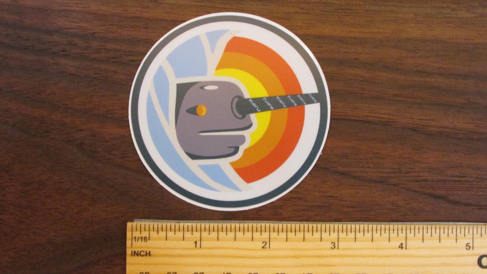 Kavu Narwhal circle sticker decal