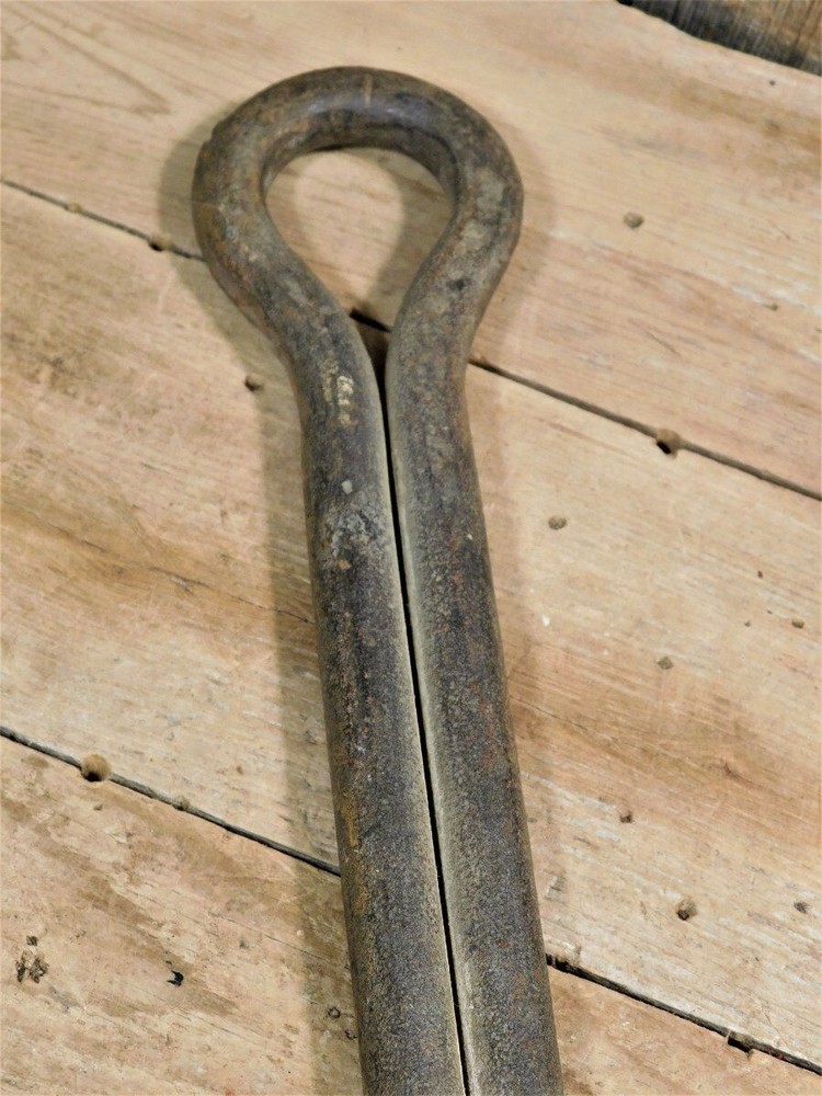 Antique Primitive Forged Iron Barn Hook Unique Shape