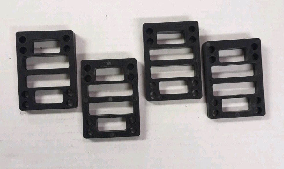 Skateboard 1/2" Angled Risers Rubber Two Pairs