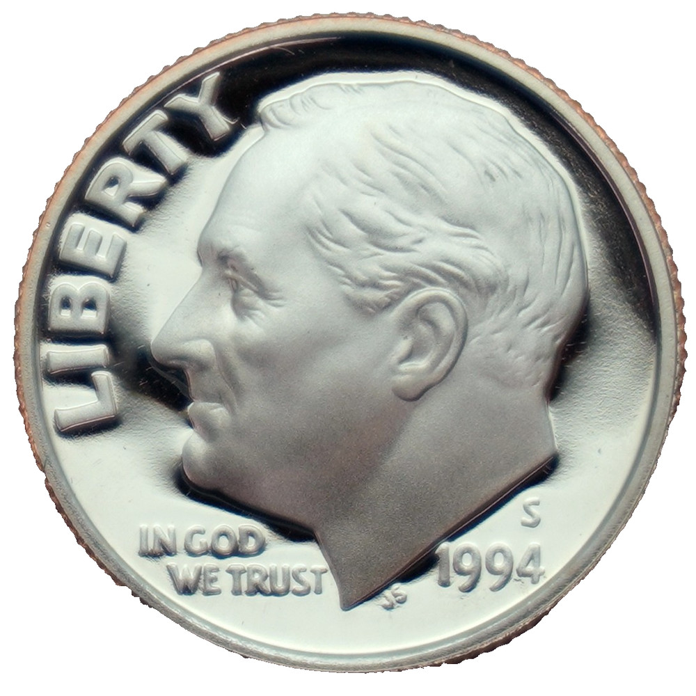 1994-S Proof Roosevelt Dime