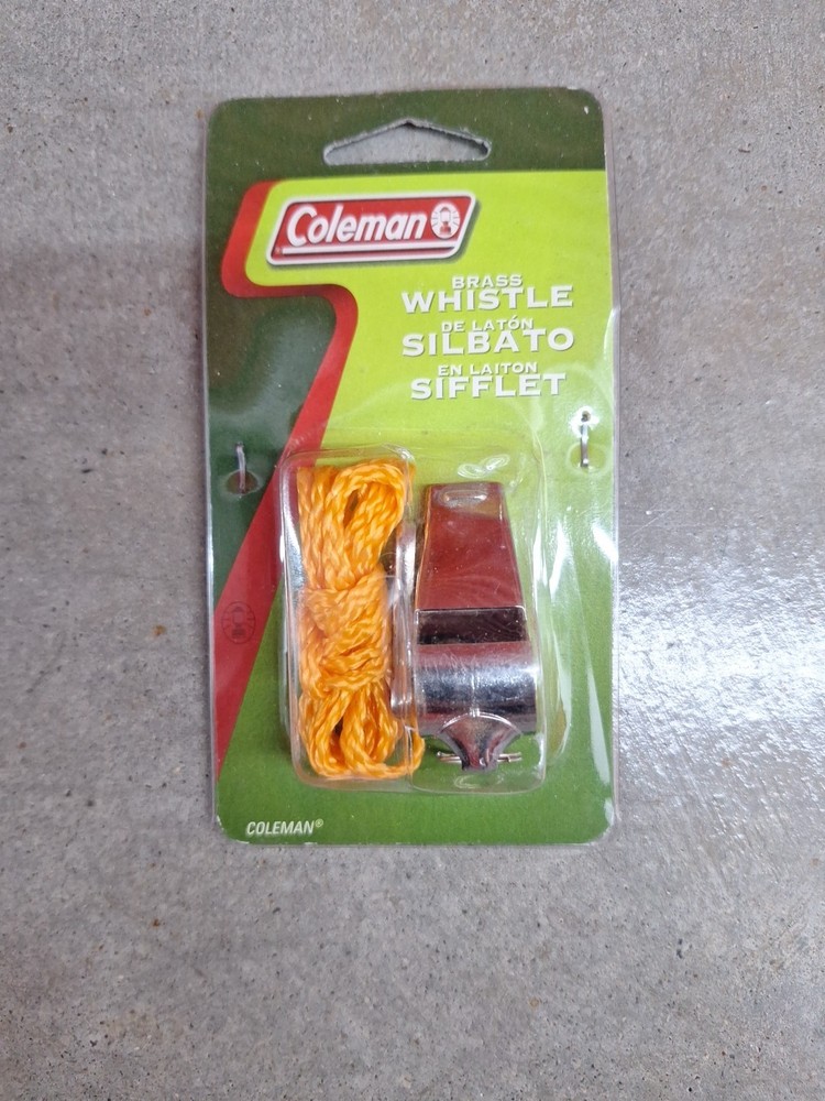 COLEMAN BRASS WHISTLE NEW IN PACKAGE!