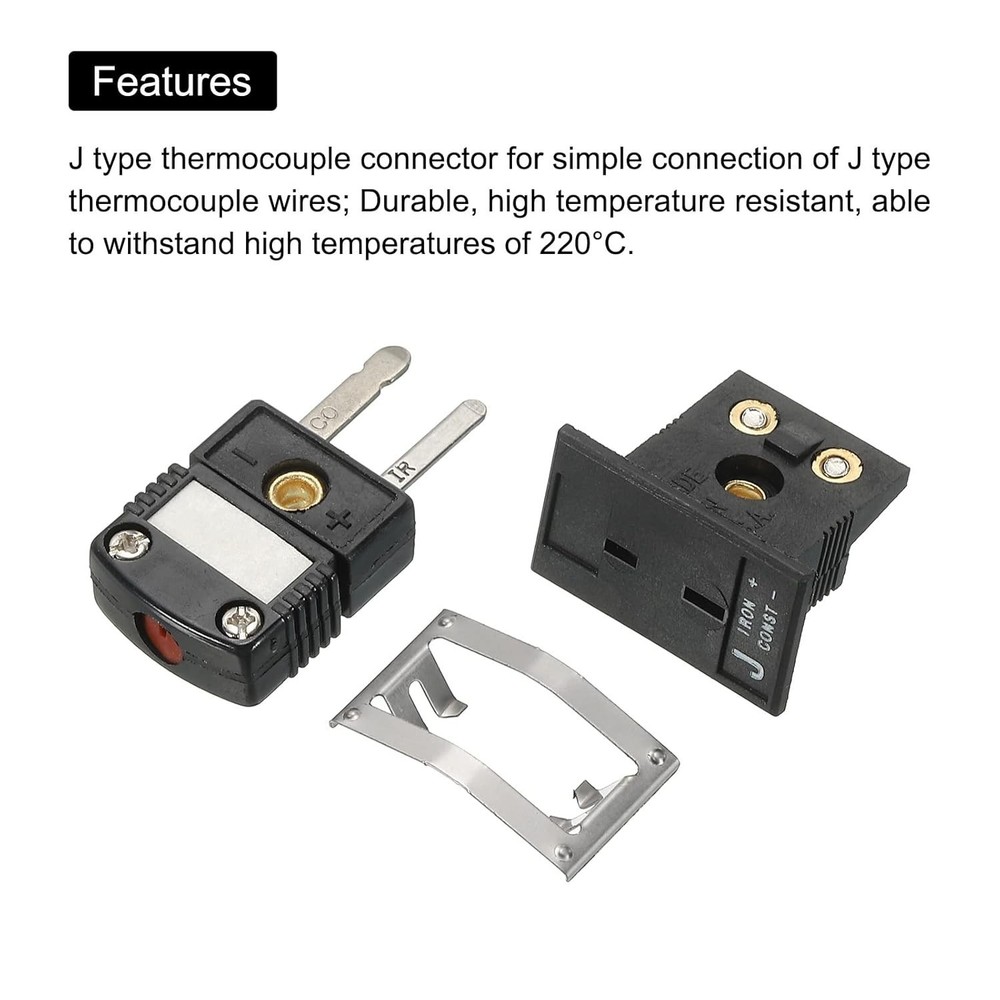 Reliable Mini J Type Thermocouple Connector - 220°C Screw-In Mounting Solution