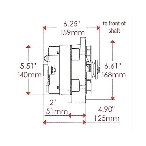 Powermaster Retro Alternator 67127