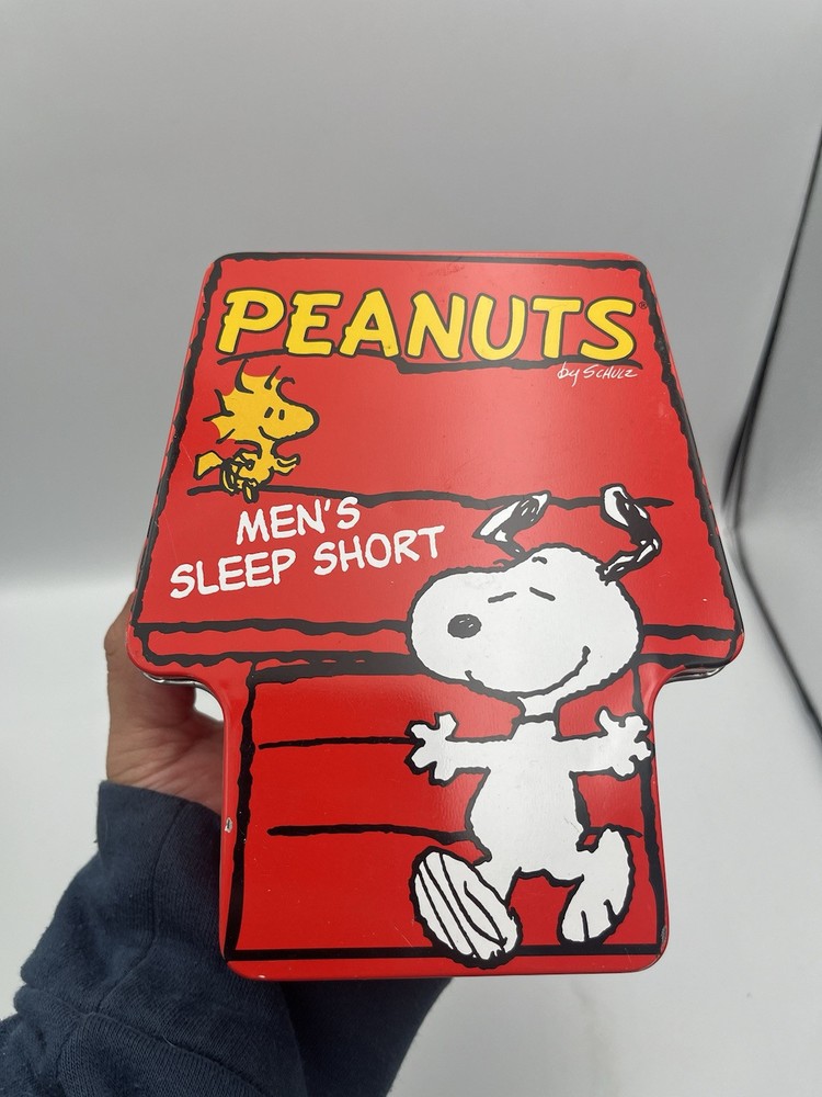 Peanuts Snoopy Men's Sleep Shorts Empty Tin