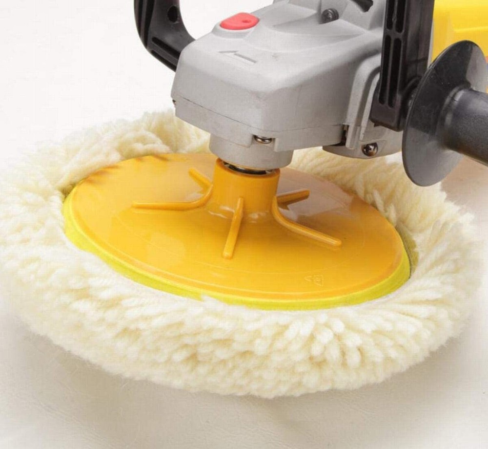 3Inch 100% Wool Hook & Loop Grip Buffing Pad for Compound Cutting & Polishing