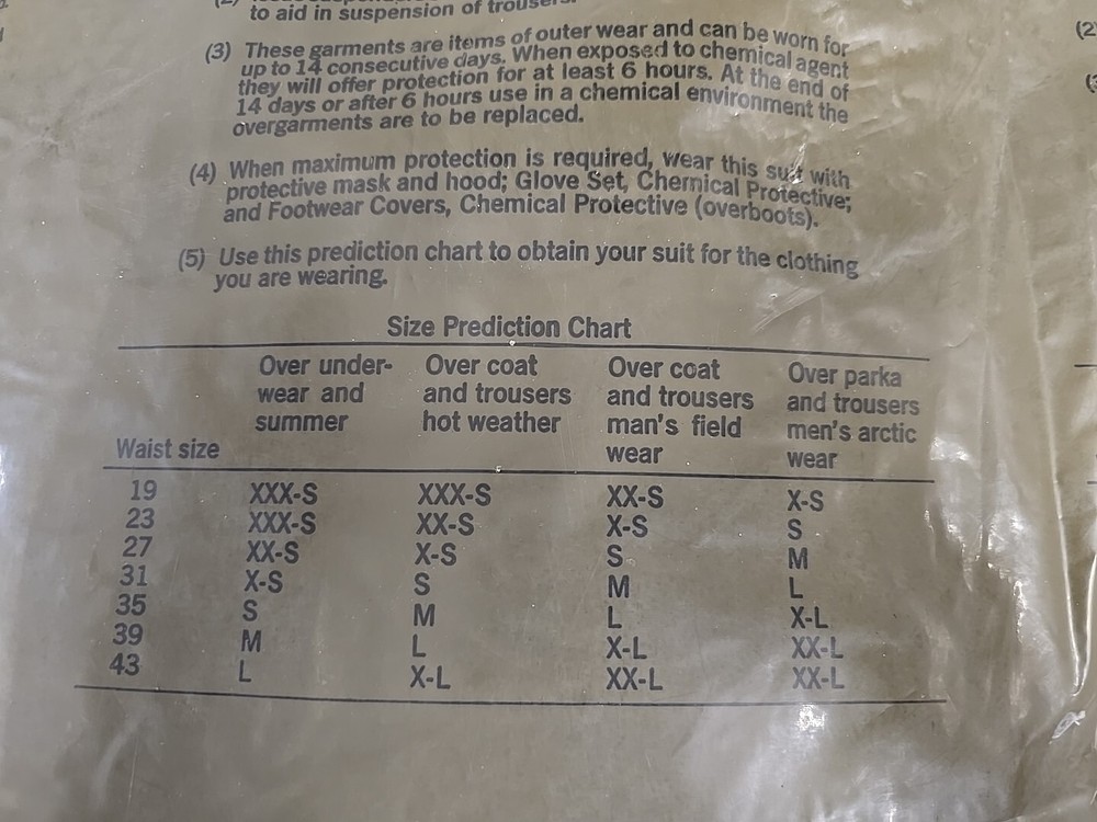 Suit Chemical Protective Class 1 Large #4