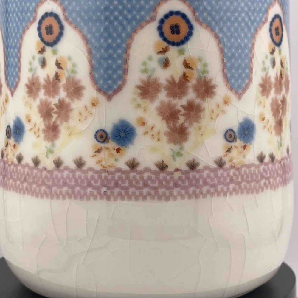 Anthropologie Renata Pitcher Glazed Crackle Stoneware Patterned Jug Retired