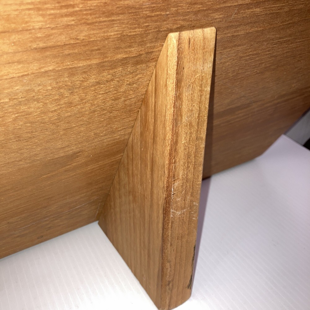Solid Teak Table Top Lectern W Binder Holder.