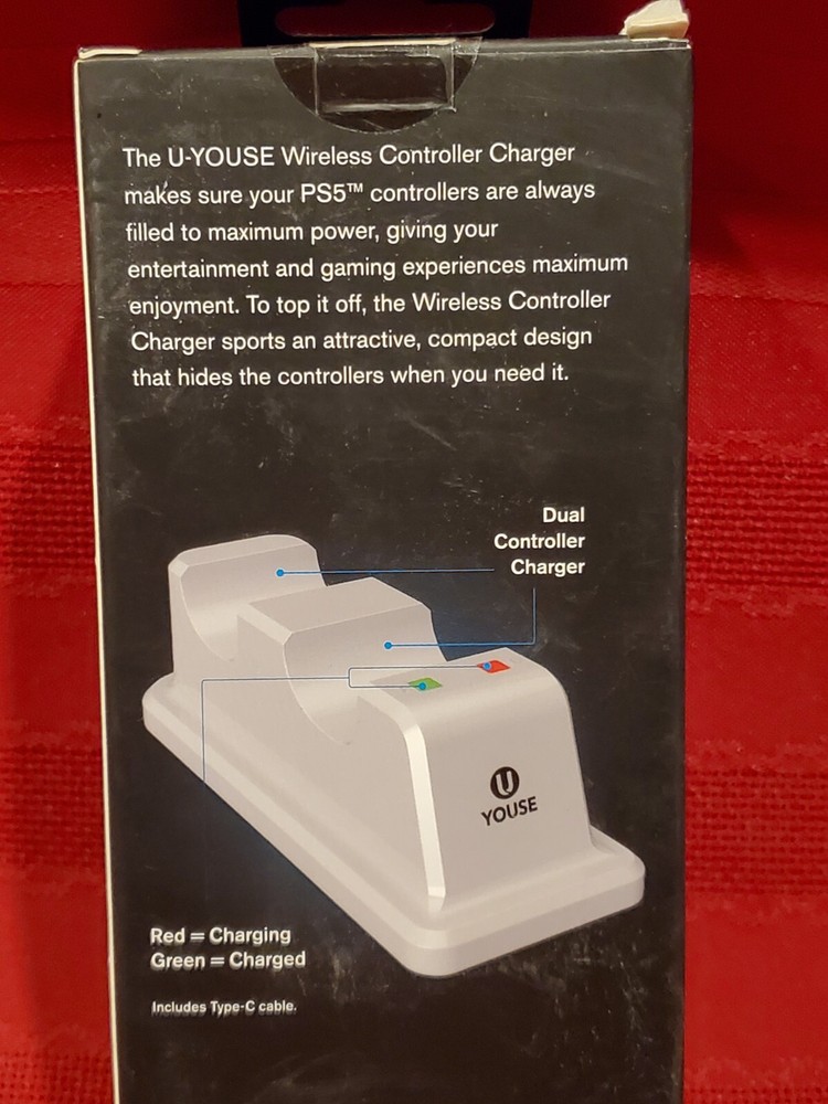 PS5 Controller Charger, DualSense PlayStation 5 Controller Charging Station Dock