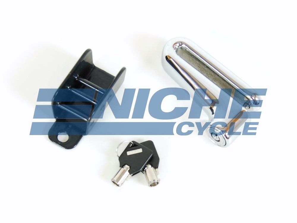 Motorcycle Security Anti-Theft Brake Disc Rotor Lock Chrome