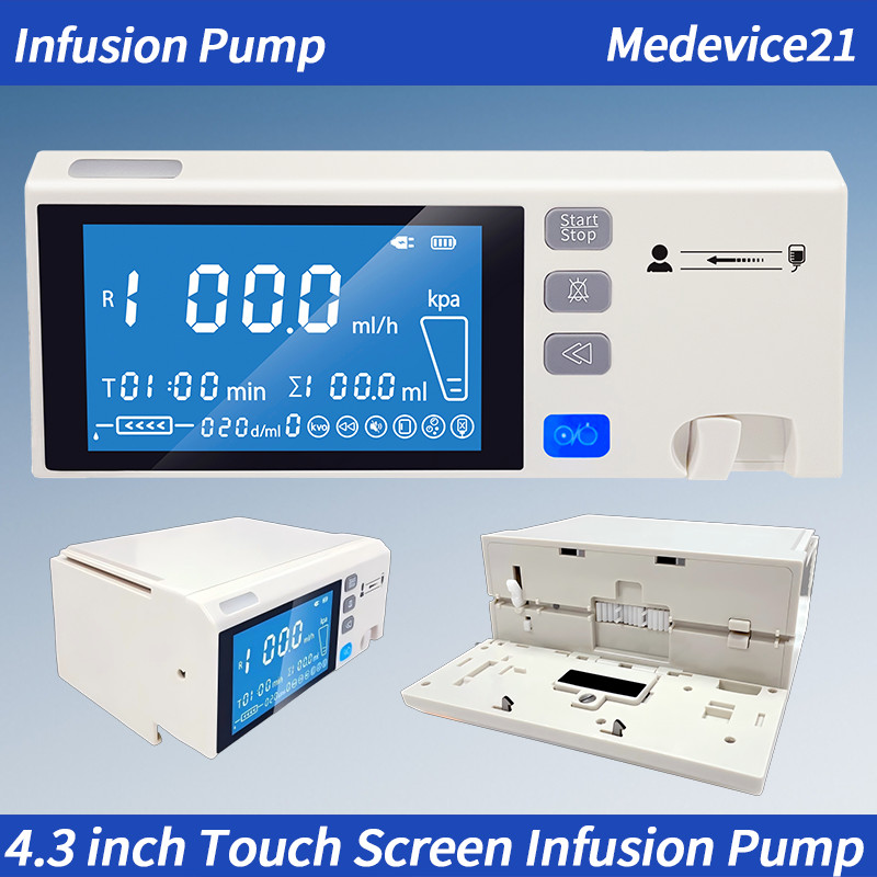 4.3 inch Infusion Pump Multiple Infusion modesTouch Screen Stackable type IV