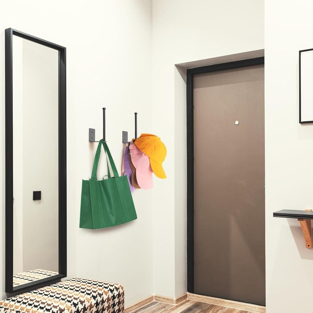 Versatile 2 Pack Hat Holders - Strong Adhesive & Wall Drilled for Easy Setup