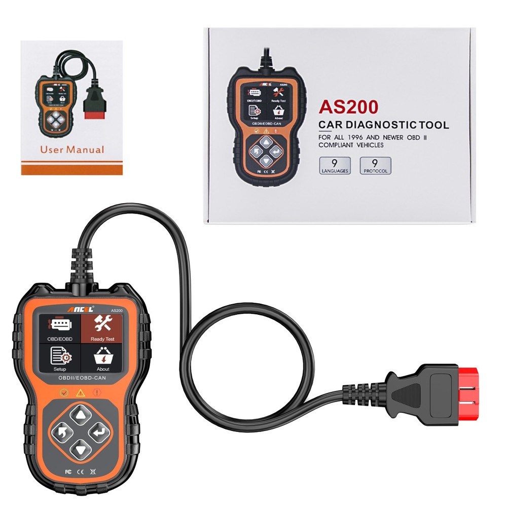 ANCEL AS200 OBD2 Scanner Code Reader Engine Transmission Check Diagnostics Tools