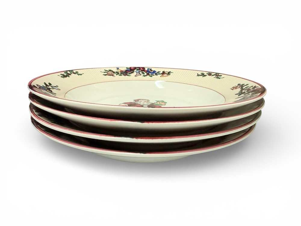 Fitz & Floyd Santa’s List 20pc Christmas Dinnerware Set – Plates & Cups