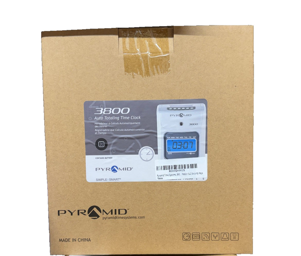 Pyramid Time Systems - Model 3800 Time Clock - With Calculating  Function - New