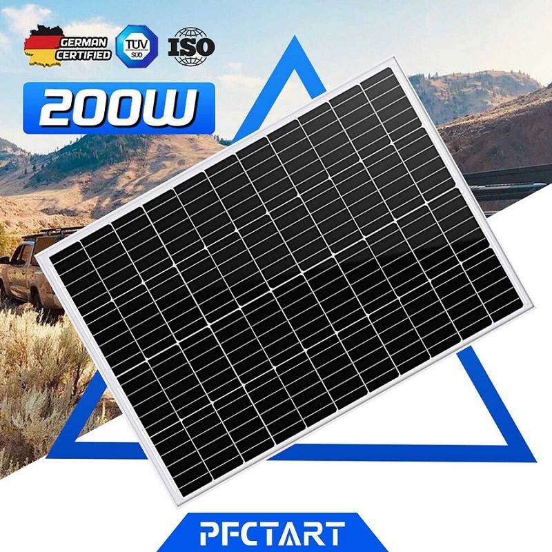 200W 12V Monocrystalline Solar Panel High Efficiency Marine RV Off-grid System