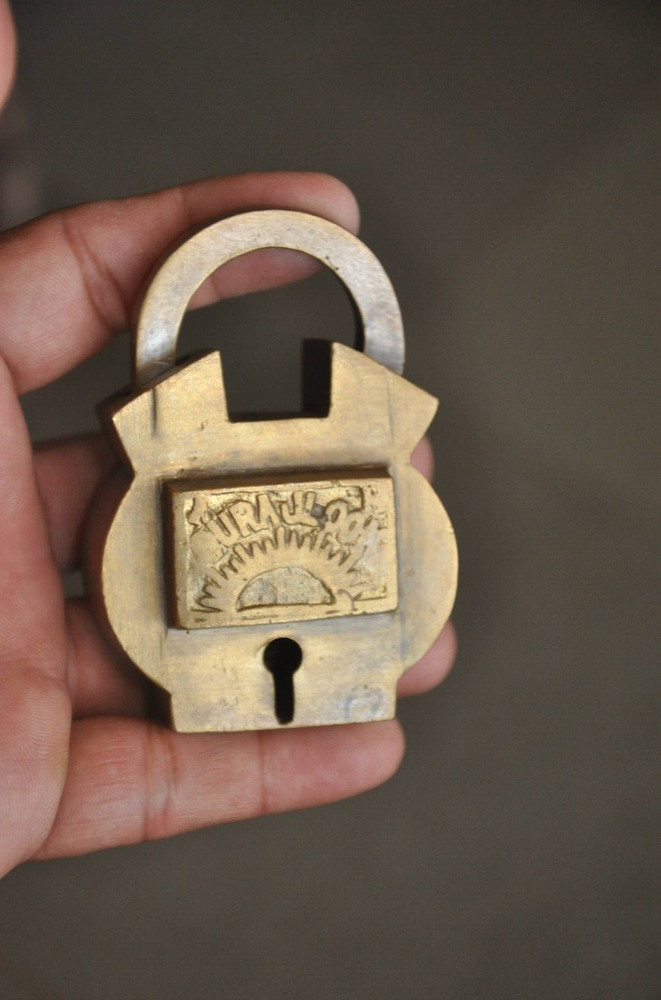 5 Pc Vintage Different Brands Brass Handcrafted Solid Padlocks