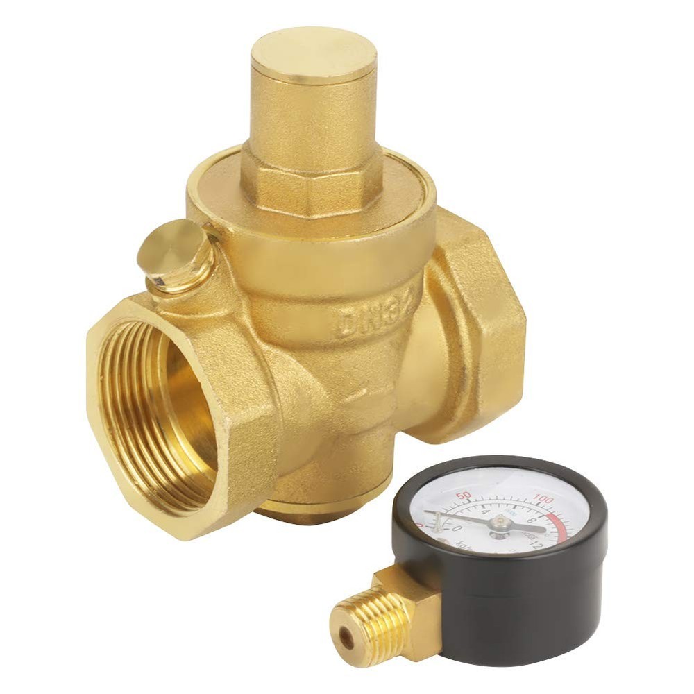 DN32 Pressure Reducers, 1-1/4inch Brass Valve with Limiter 1-1/4''...