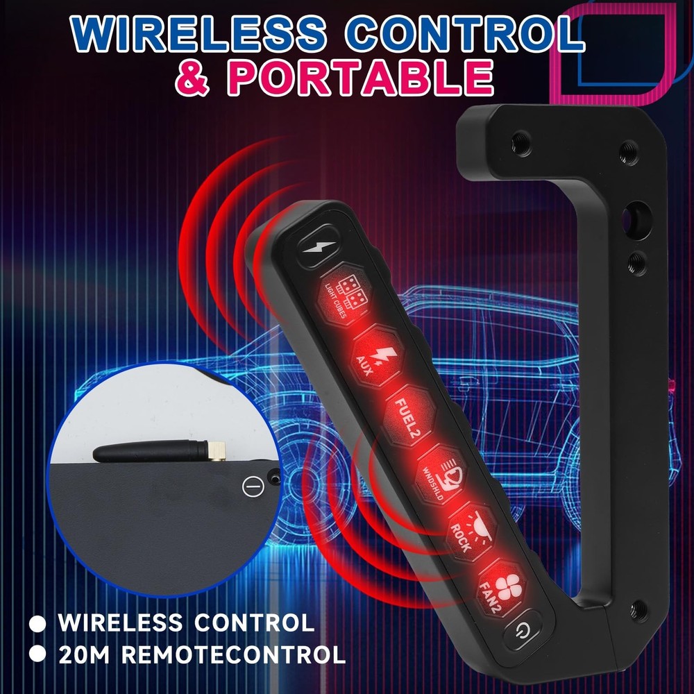 Handle Switch Panel Compatible with Jeep Wrangler JK 2007-2017 | No-Drill Plu...