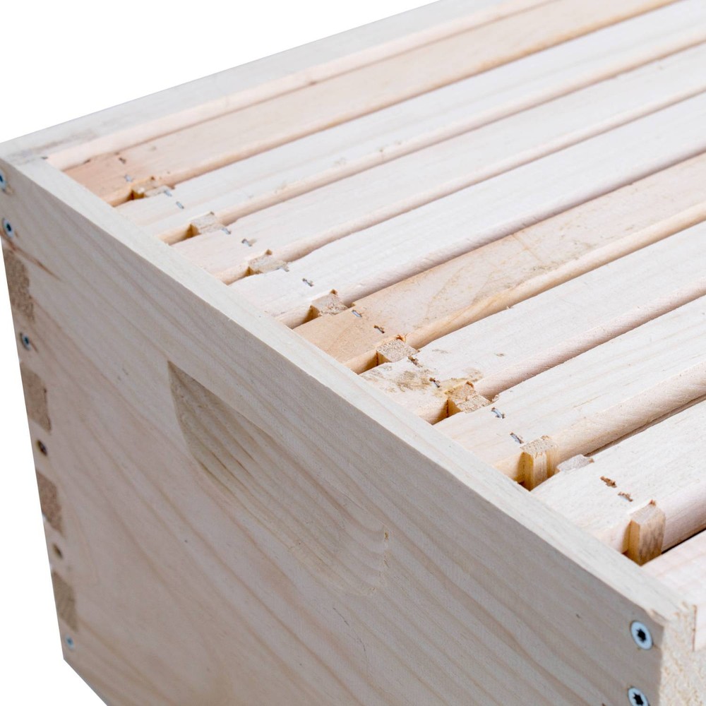 8 Frame Deep Assembled Beekeeping Box, Plastic Foundation Frames, Amish Made