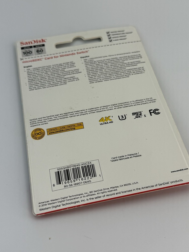 Sandisk 64GB Micro Secure Digital Card Nintendo Switch/Switch Lite Universal