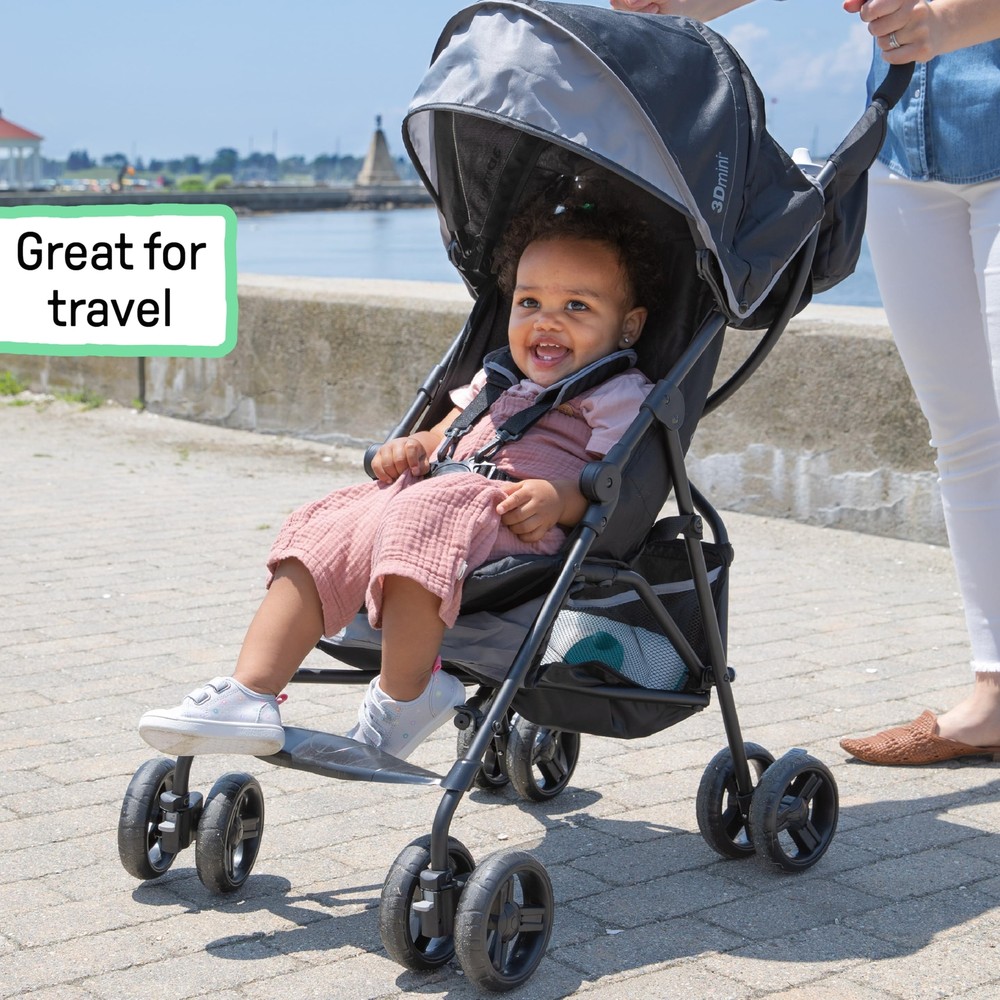 Summer Infant 3D Mini Convenience Stroller Lightweight Stroller Compact - Grey
