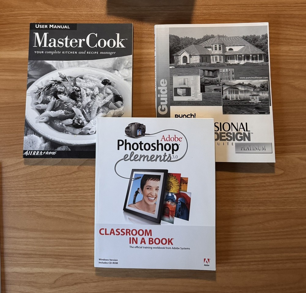 Lot of PC Software, Photoshop Elements, MS Office Windows 95, language, design