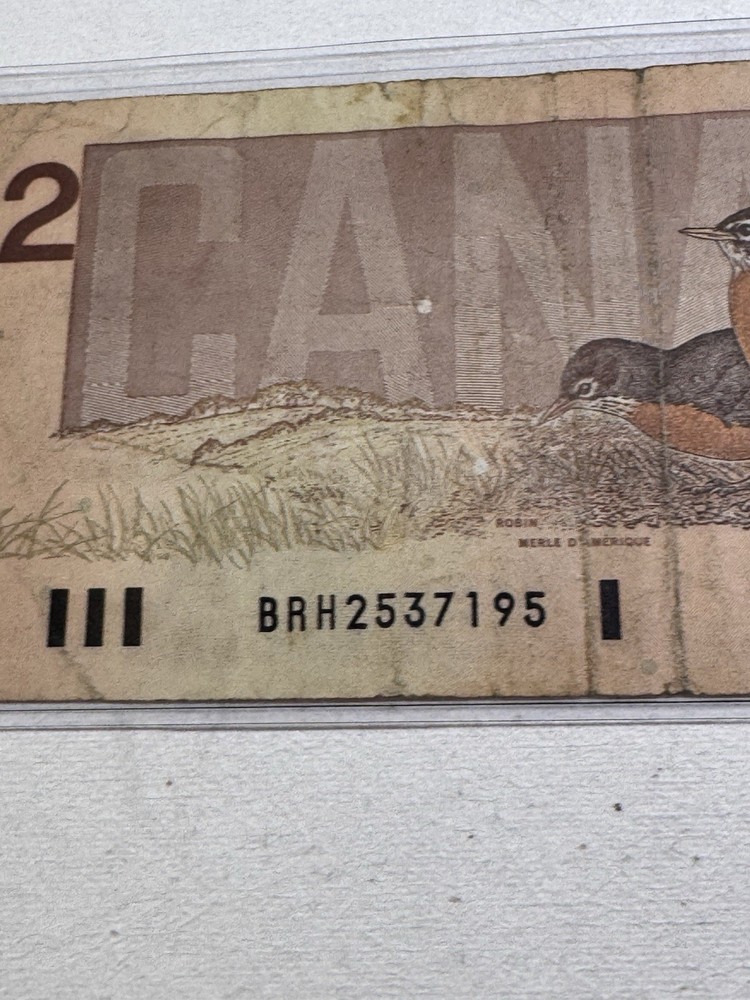 1986 Canada 2 Dollar Banknote P# 94b