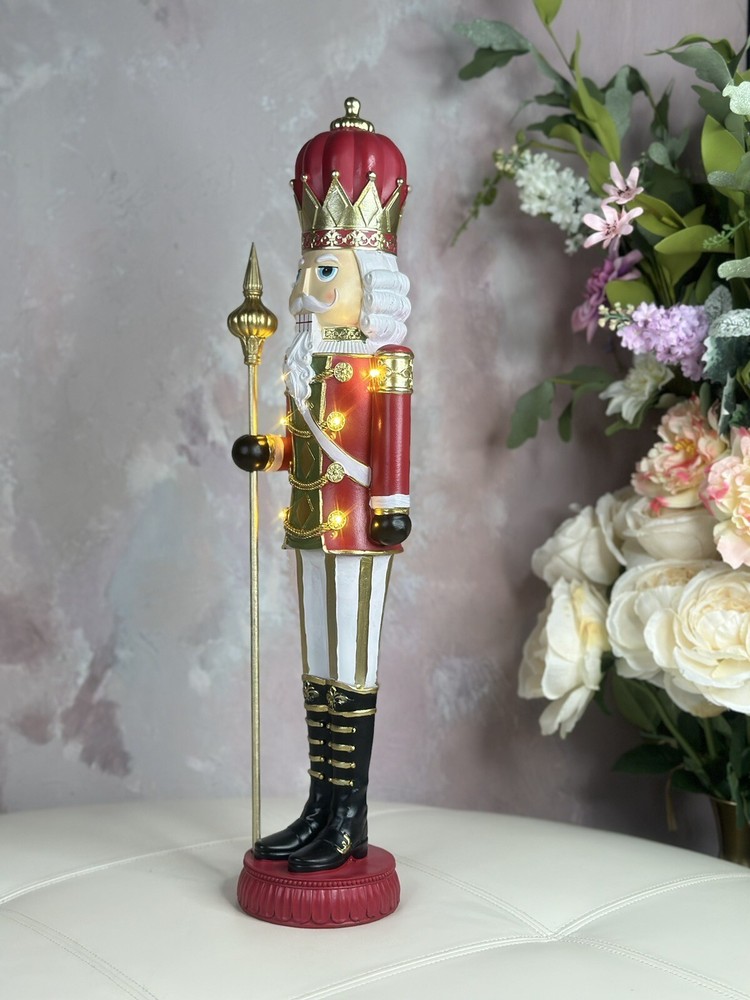 Northlight 22" Red and Gold Christmas Nutcracker with Scepter