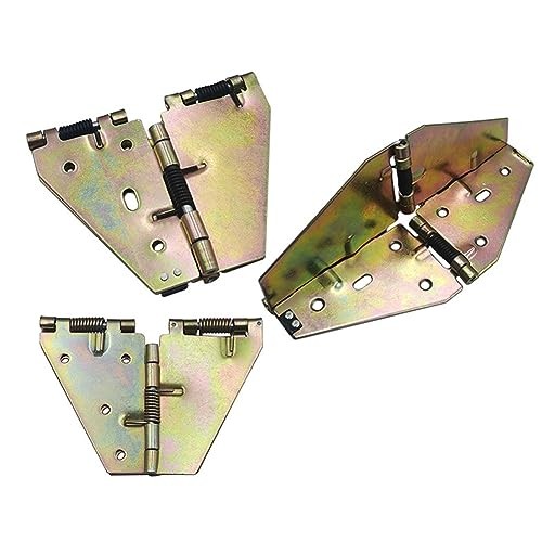 Modern Iron Drop Leaf Table Hinges, Spring Loaded, Heavy Duty, 2 Pack, Yellow,