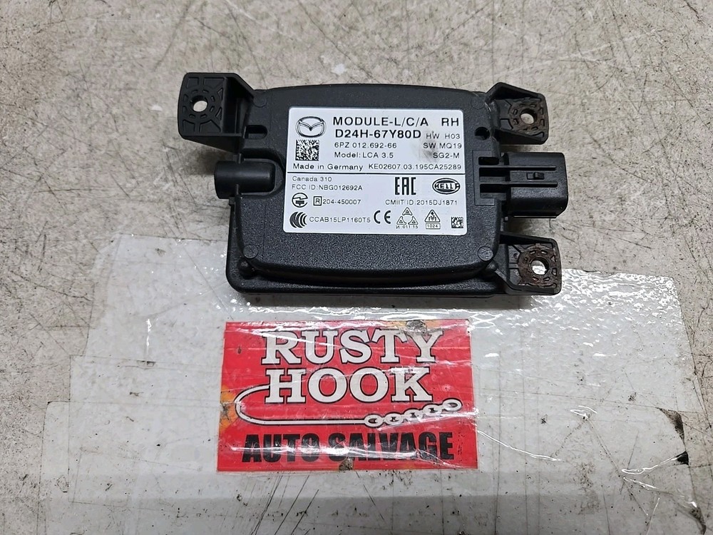 2019 MAZDA CX-3 BLIND SPOT SENSOR MODULE D24H-67Y80D