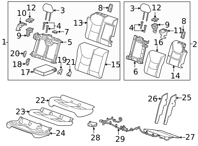 Genuine GM Headrest 42745910