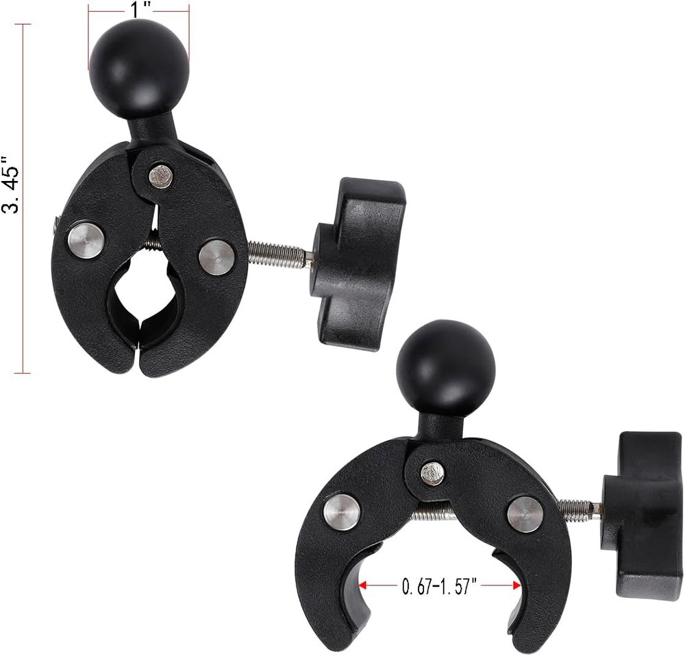 1" Ball Adapter for Handlebar Clamp Mount Base, Compatible with RAM Mounts