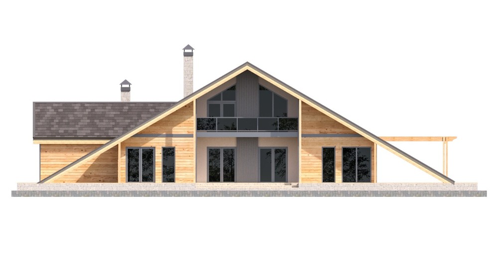 100’x54’ 4-Beds 4-Baths Charming A-Frame Architectural Build Plans PDF Download
