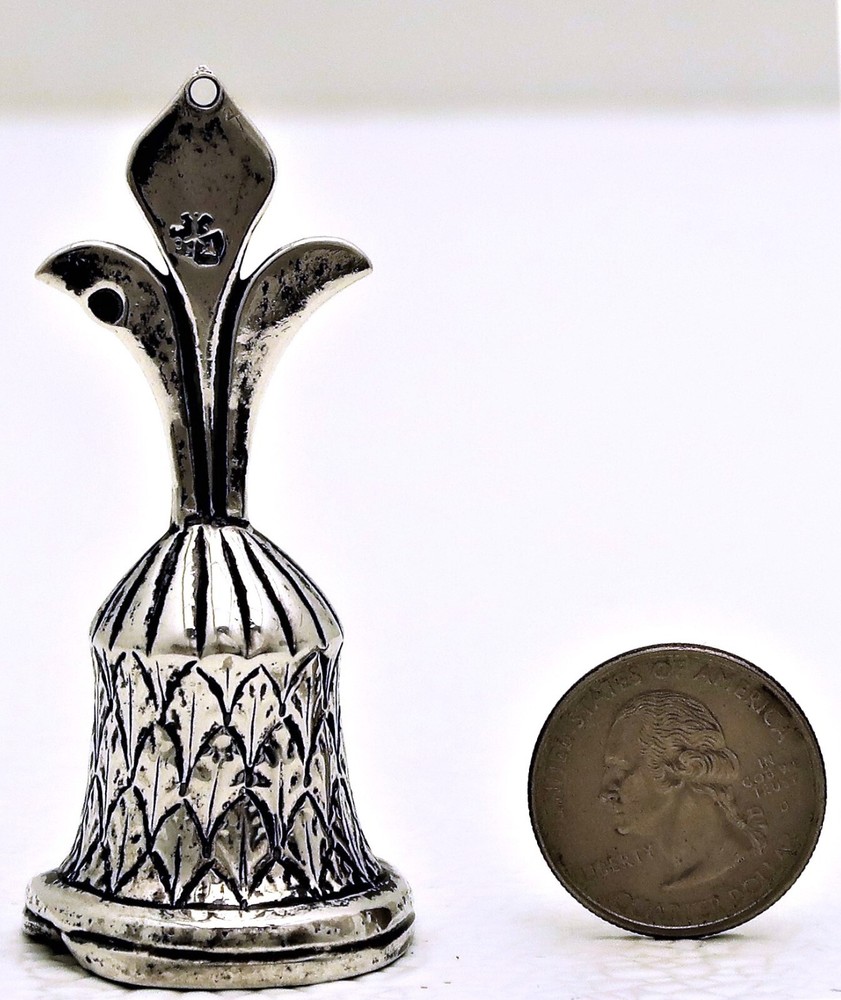 Rome Italy Solid Silver Candle Snuff Pendant Marked c 1830
