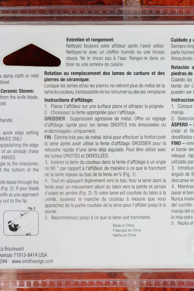 Smith's Edge Pro Carbide Pull-Thru Knife Sharpener For Straight & Serrated 50090