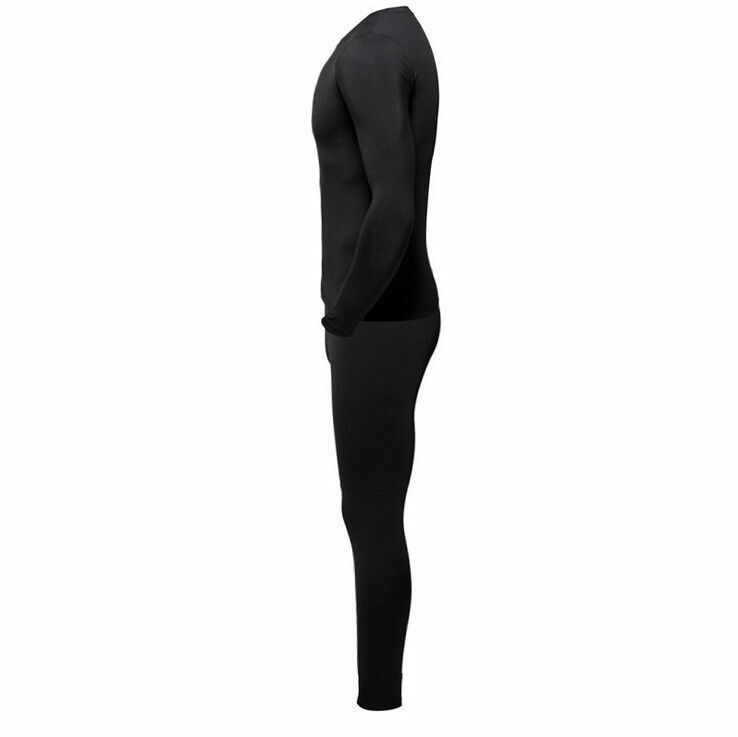 Mens Compression Thermal Base Layer Long Shirt Tops Pants Set Training Workout