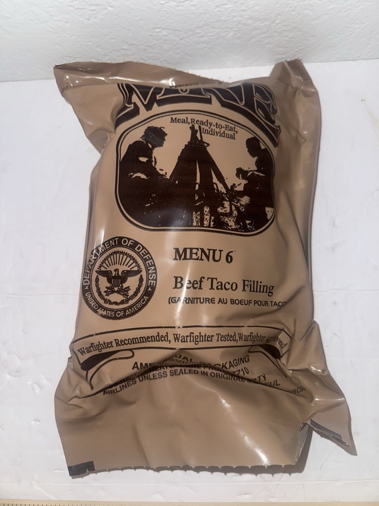 MRE Beef Taco Filling #6 Military Surplus
