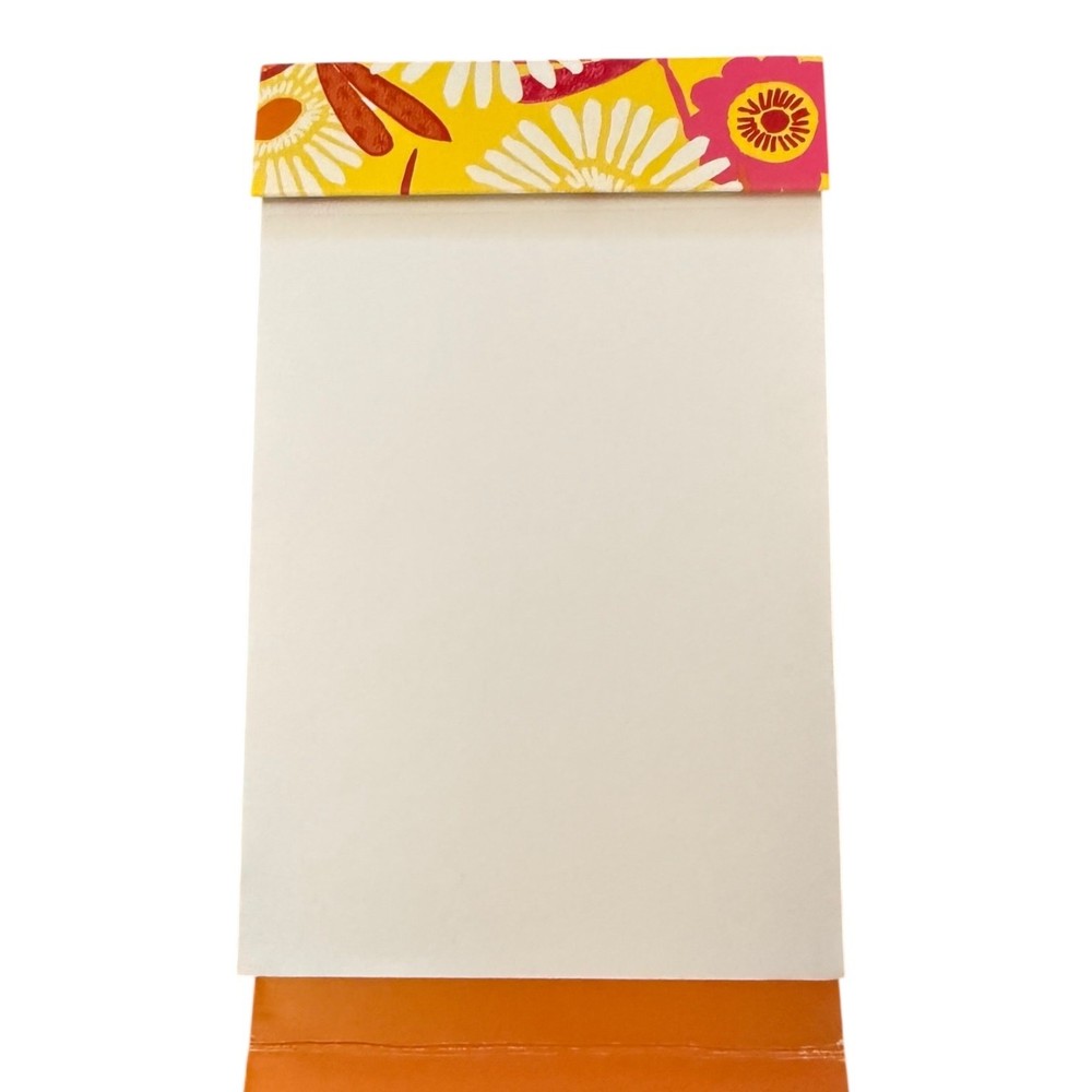 Yellow Glitter Daisy Dragonfly Mini List Notepad 80 Sheets