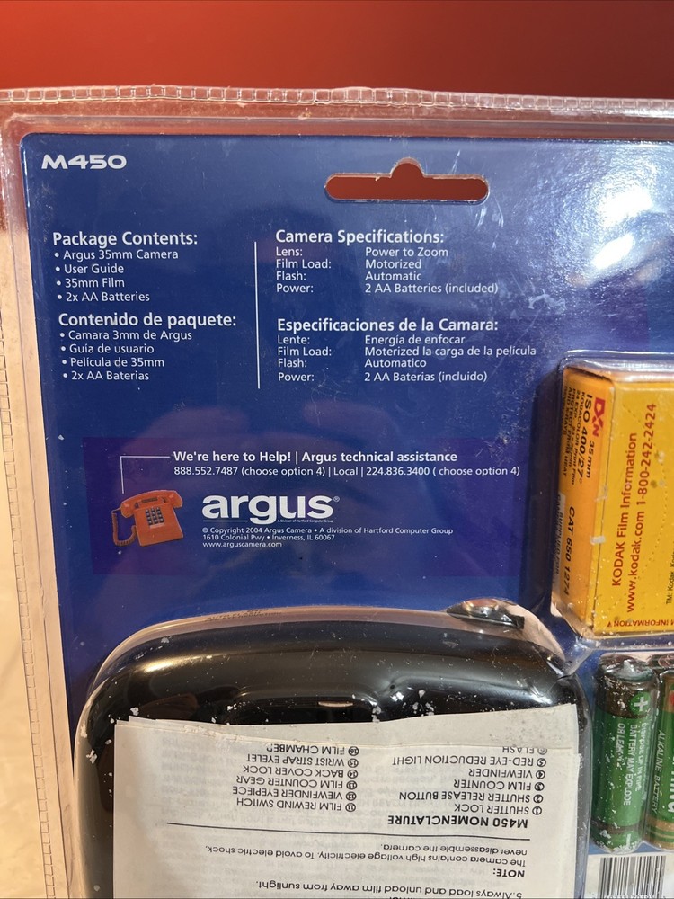 Argus M450 Zoom Powerwind 35mm Silver Camera New