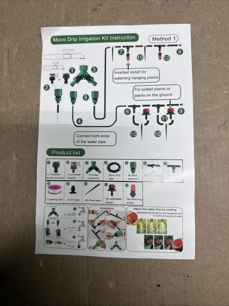 40 Automatic Drip Irrigation System Micro Watering Kit